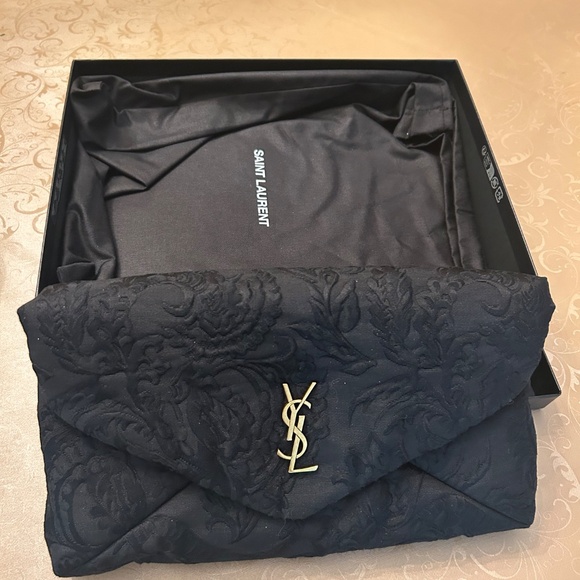 YSL FLORAL JACQUARD CLUTCH BAG - Picture 2 of 5